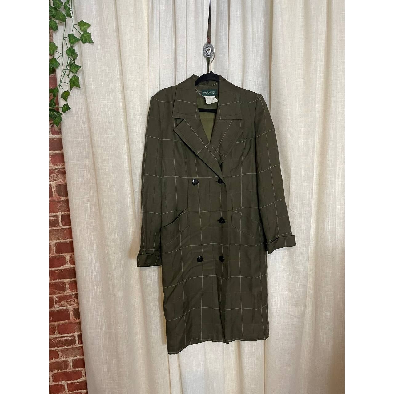 Harve Benard Benard Holtzman Brown Plaid Trench Coat Women 4 Elegant Classy